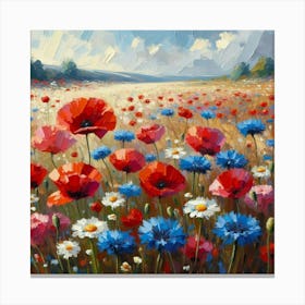 Poppies Field Canvas Print