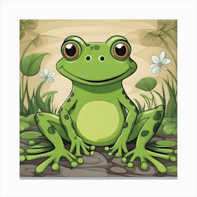 Frog In The Forest Canvas Print