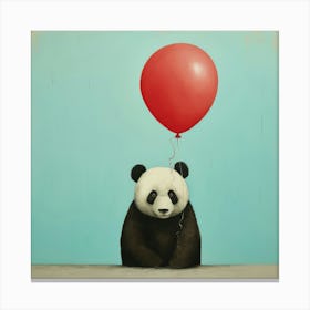 Panda Bear With Red Balloon Toile