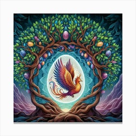 Phoenix In The Tree Canvas Print