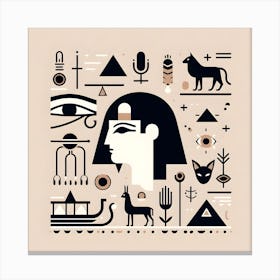Egyptian Woman Egypt Pyramid Nature Desert Canvas Print