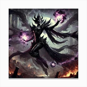 A Dark And Intense Sci Fi Action Scene Featuring Q Canvas Print