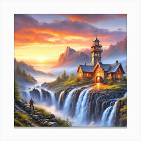 Landscape Painting Hd Hyperrealistic 7 Canvas Print