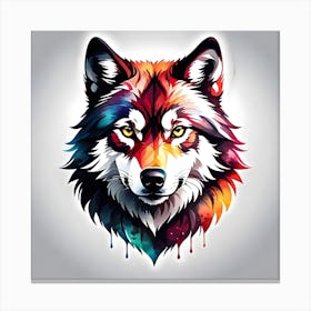 Colorful Wolf Canvas Print