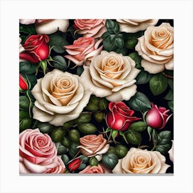 Roses Wallpaper 4 Canvas Print