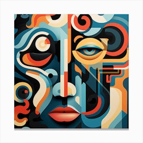 Abstract Woman Portrait 2 Canvas Print