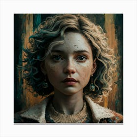 Girl With Freckles 2 Canvas Print