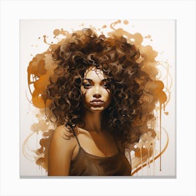 Afro Girl 1 Canvas Print