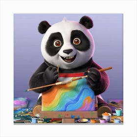 Panda Painting Canvas Print