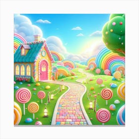 Lollipop House Canvas Print