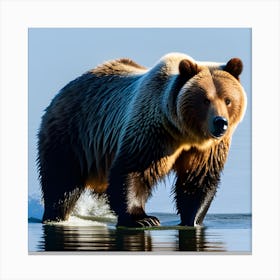 Lucky Grizzly Bear Canvas Print