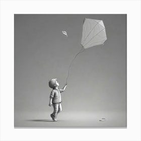 Flying Kite Canvas Print