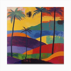 Abstract Travel Collection Pacific Islands 3 Canvas Print