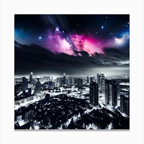 Skyline With Milky Way Canvas Print