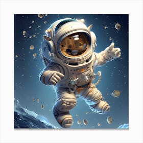 Astronaut In Space 5 Canvas Print