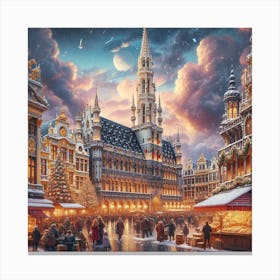 Winter In Brussels Canvas Print