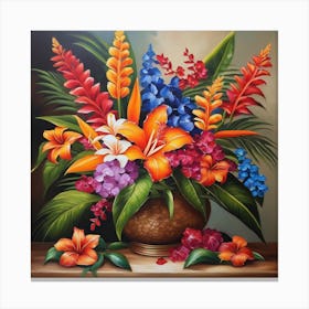 Tropical arrangement Canvas Print