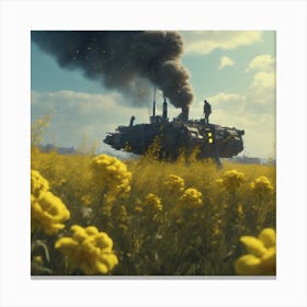 Field Of Yellow Flowers 21 Canvas Print