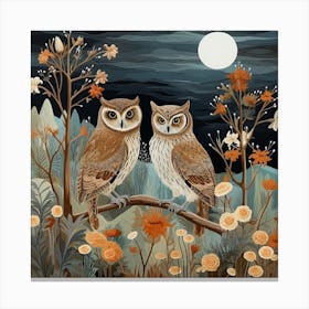 Bird In Nature Eastern Screech Owl 3 Canvas Print