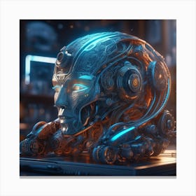 Robot Head 33 Canvas Print