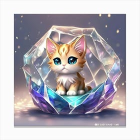 Crystal Kitten 1 Canvas Print