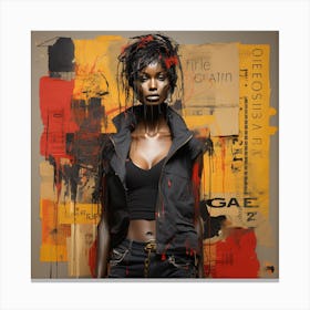 Afro-American Woman Canvas Print