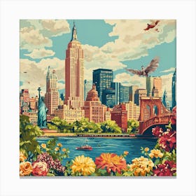 New York City Skyline Art Canvas Print