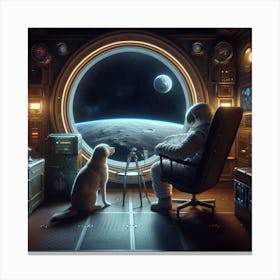 The Last Man And Dog In The World Canvas Print
