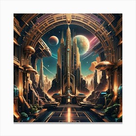 Futuristic City 36 Canvas Print