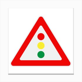 Traffic Light Sign.A fine artistic print that decorates the place.20 Canvas Print