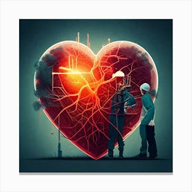 Firefly Heart, Disease, Management, Health, Cardiac, Care, Treatment, Prevention, Diagnosis, Cardiol (9) Canvas Print