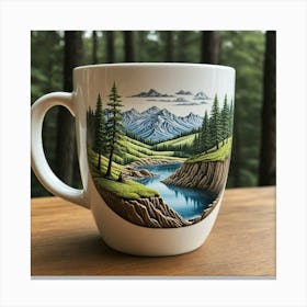 Mountain Ridge Coffee Mug Canvas Print