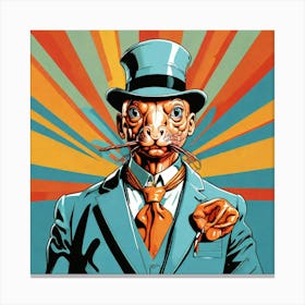 Cat In A Top Hat 1 Canvas Print