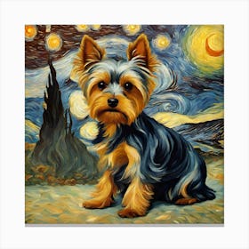 Starry Yorki Van Gogh Inspired Canvas Print