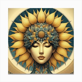 Sunflower Woman 2 Canvas Print