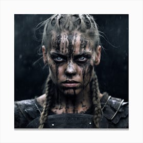 Viking Woman With Braids Canvas Print