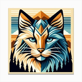 Nyx Low Poly Cat Canvas Print