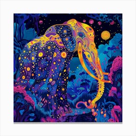 Psychedelic Elephant Canvas Print
