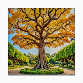 Tree In The Garden Canvas Print