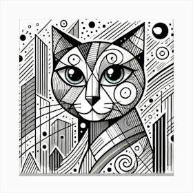 Straytail City Cat Canvas Print