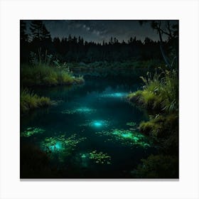 Night In The Forest 13 Canvas Print