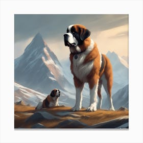 St Bernard 44 Canvas Print