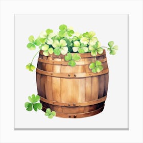 Barrel Of Shamrocks (7) Canvas Print