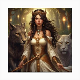 Wolf Woman 1 Canvas Print