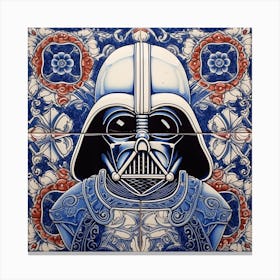Darth Vader Delft Tile Illustration 1 Canvas Print