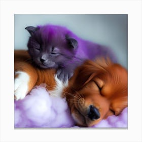 Napping Pets Canvas Print
