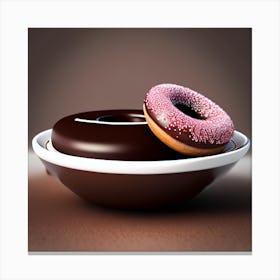 Donuts In A Bowl Canvas Print