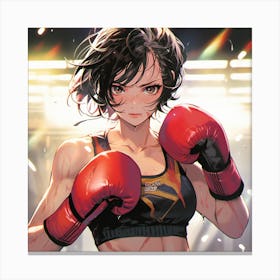 Boxing Girl Canvas Print