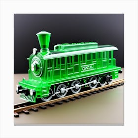 Green Train Canvas Print