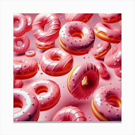 Pink Donuts Canvas Print